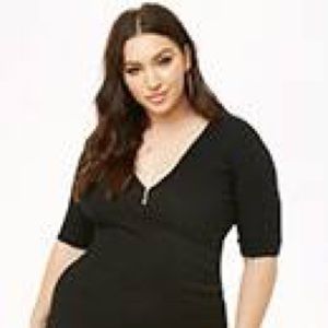 Forever 21 plus size black sweater dress